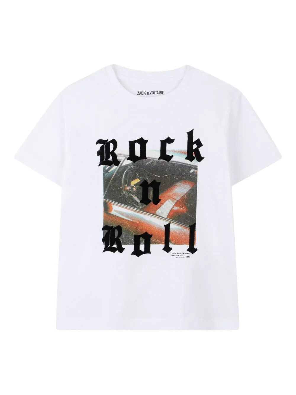 

Футболка с графичным принтом Zadig & Voltaire Kids, белый