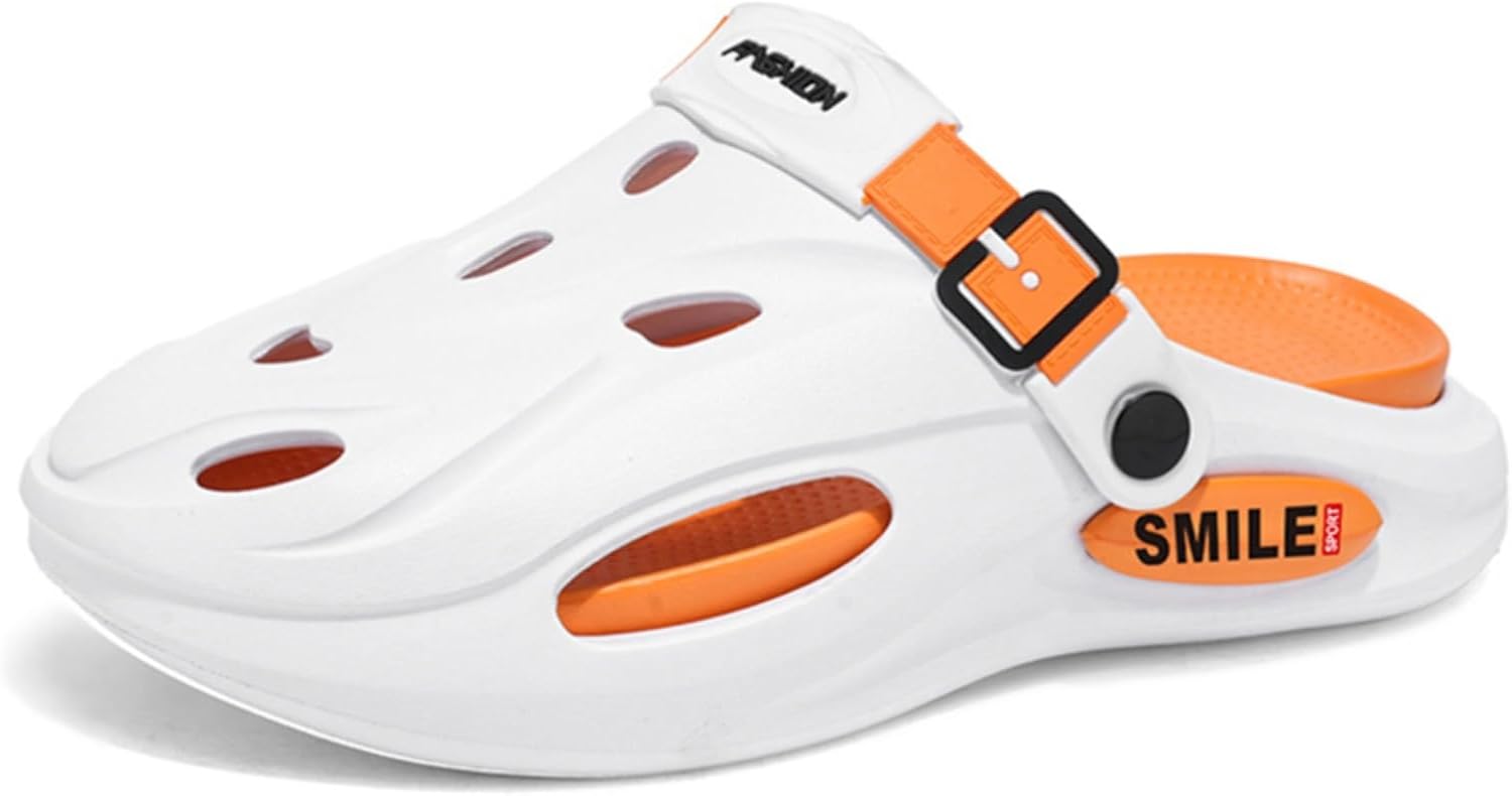 

Модные комфортные сабо на платформе для мужчин, из материала EVA, высота 4 см - увеличивающие рост, Шлепацы, повседневные тапочки, пляжная обувь, стильные сандалии Khwfjas, оранжевый