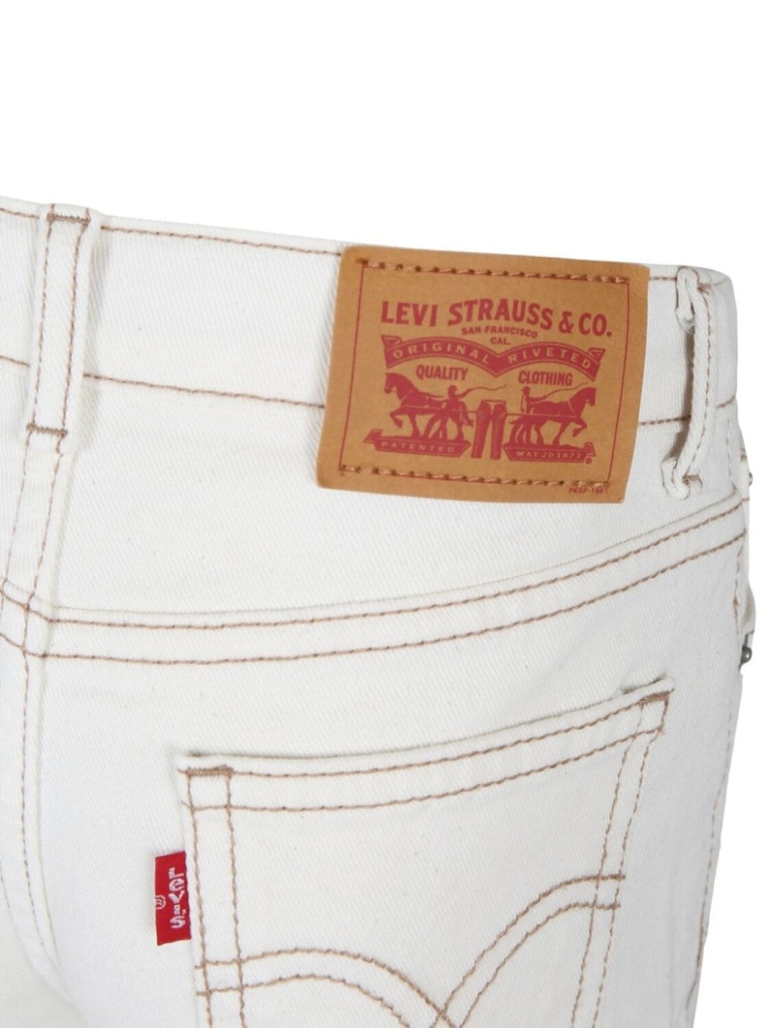 Джинсы Levi's Kids с заниженной талией, белый — фото 3