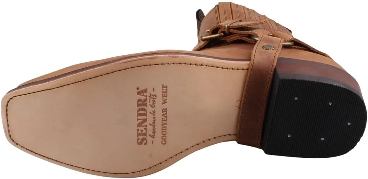 Байкерские ботильоны Sendra 6445 коричневые — фото 4