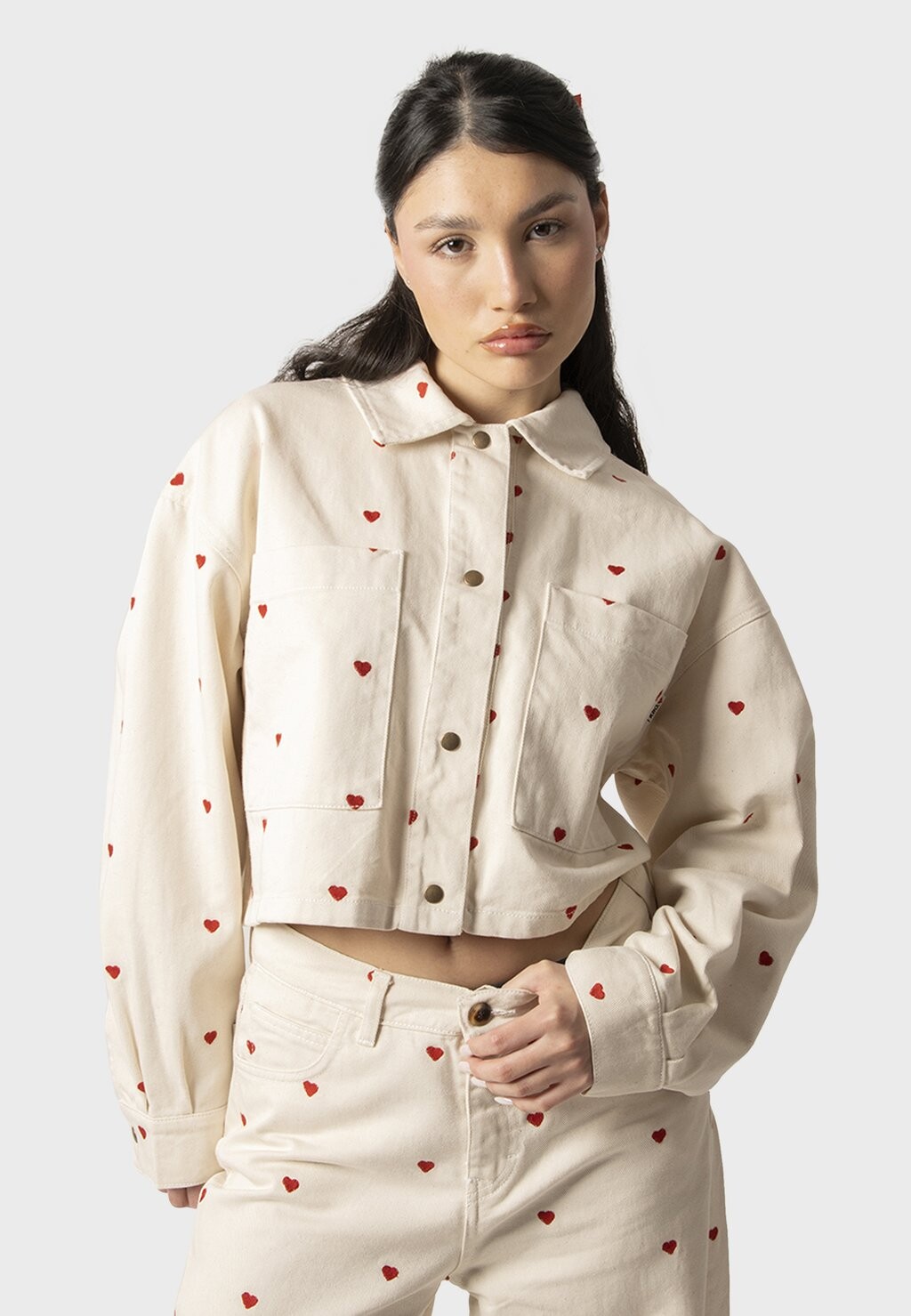 

Джинсовая куртка POCKETS MULTIHEART Kaotiko, белый