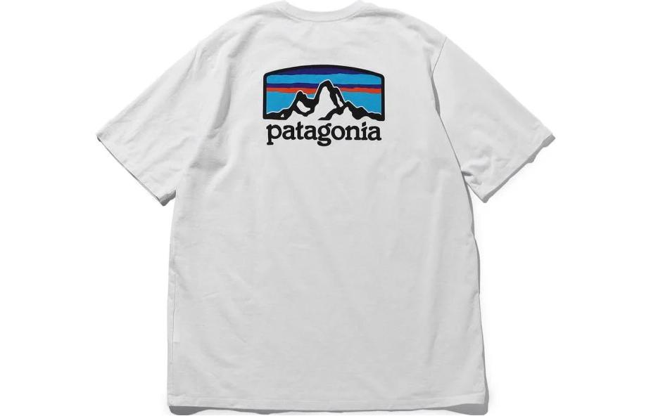 Футболка мужская Patagonia Fitz Roy Horizons, цвет красный вермильон/SUMR — фото 4