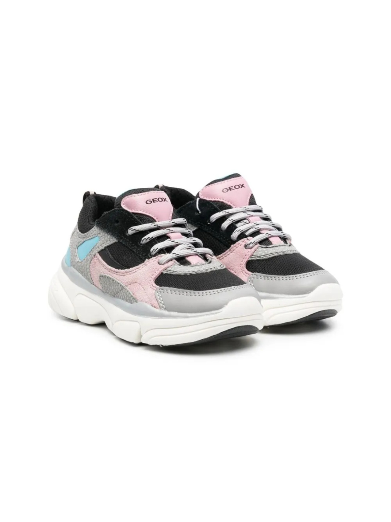 

Geox Kids кроссовки со вставками, серый