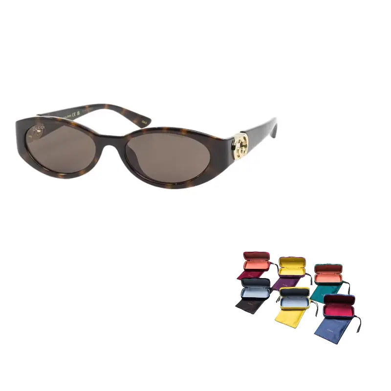 

GUCCI Солнцезащитные очки овальной формы Eyewear Oval Frame, Tortoiseshell
