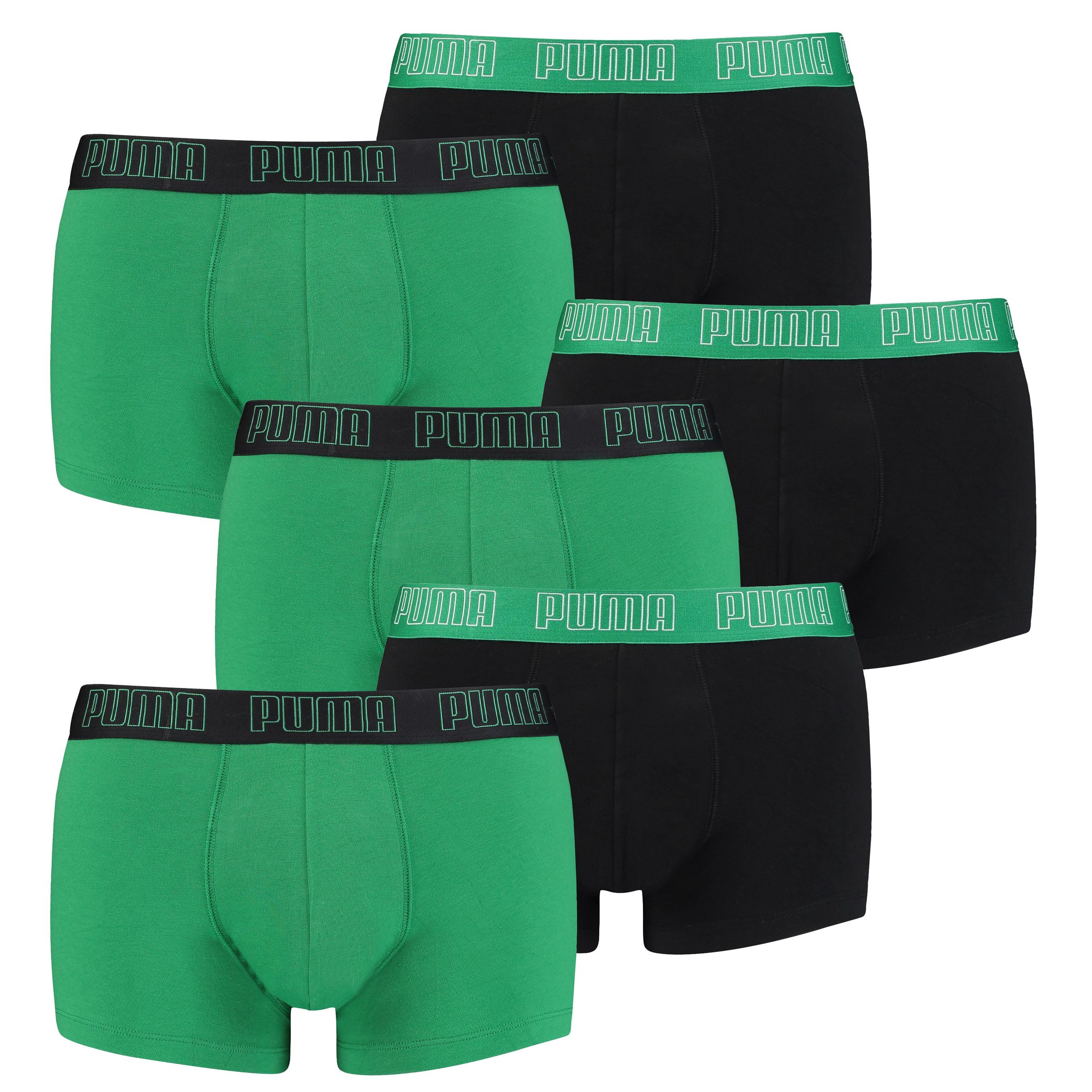 

Боксеры Puma Boxershorts PUMA BASIC TRUNK 6P, цвет 004 - Amazon Green