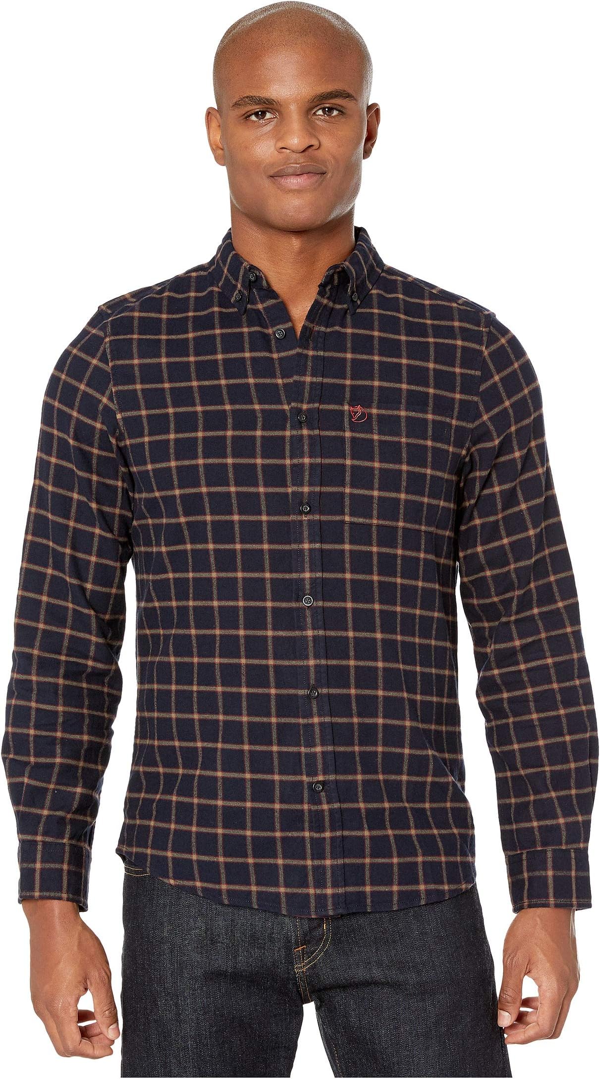 

Рубашка Fjällräven Övik Flannel Shirt, цвет Dark Navy