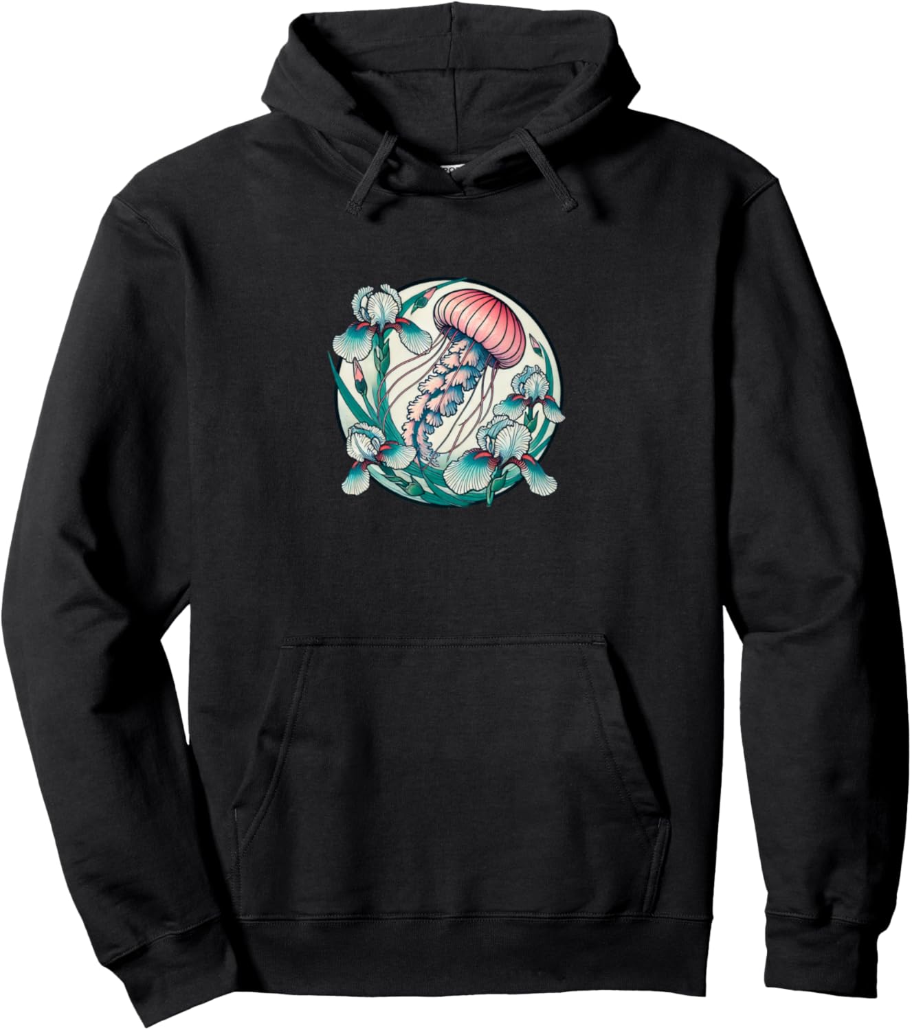 

Толстовка с изображением медузы и рисунками медузы от Iris Retro Jellyfish Loves Snugg, черный