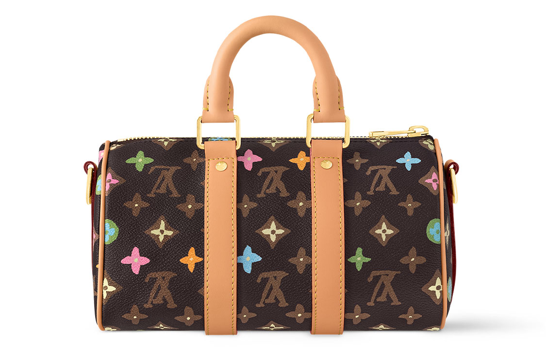 Keepall Bandouliere 25 от Tyler The Creator в цвете Chocolate с рельефным монорамом LOUIS VUITTON, basic set (bag+dust bag) — фото 4