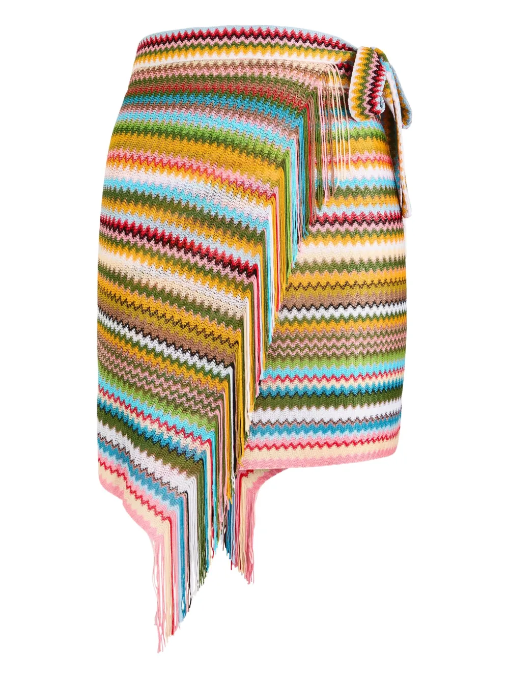 

Парео с зигзагообразным узором и бахромой Missoni, нейтральный