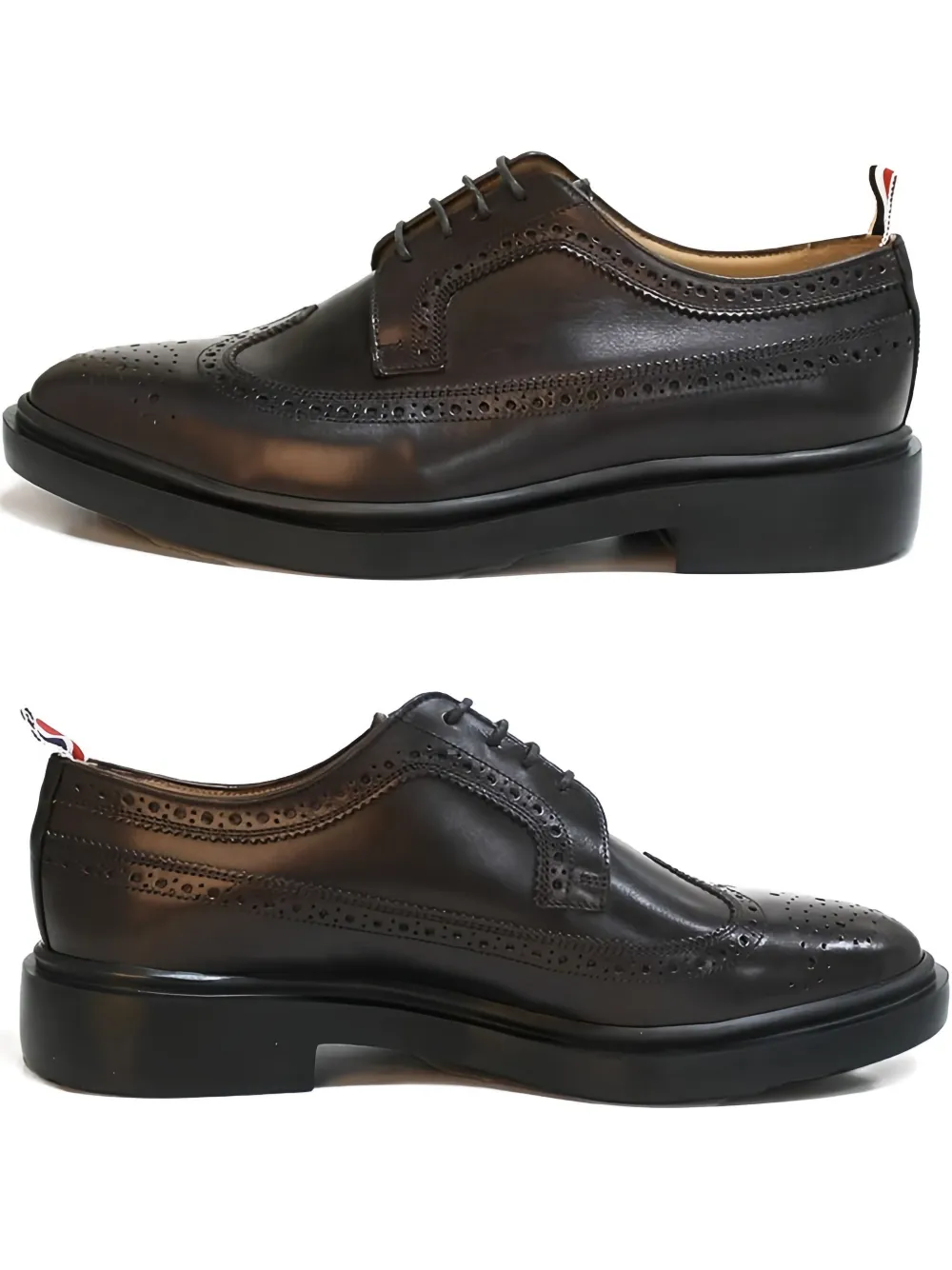 

Дерби с брогированием на шнуровке Thom Browne, коричневый