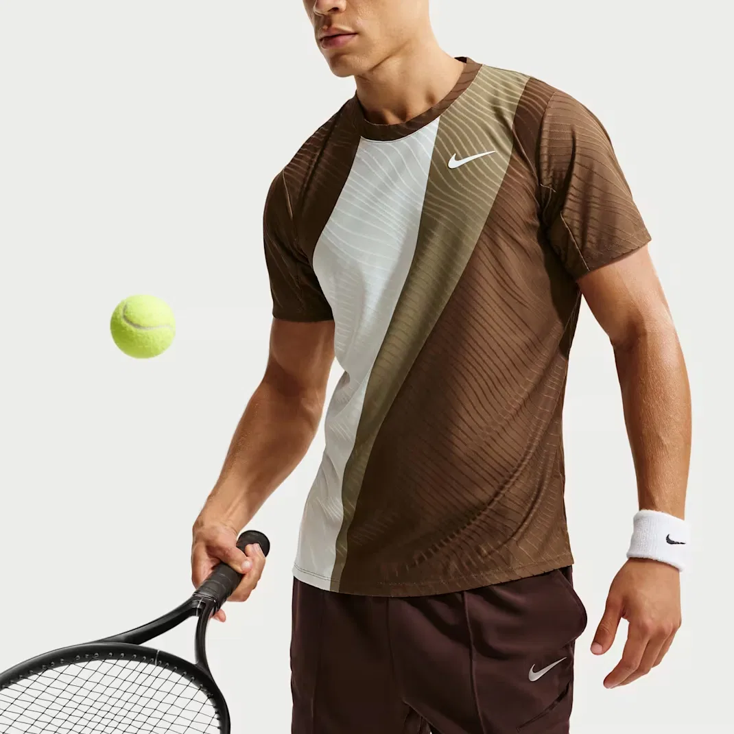 Футболка Nike Court Slam Dri-FIT ADV Sail White/Dark Umber/White — фото 4