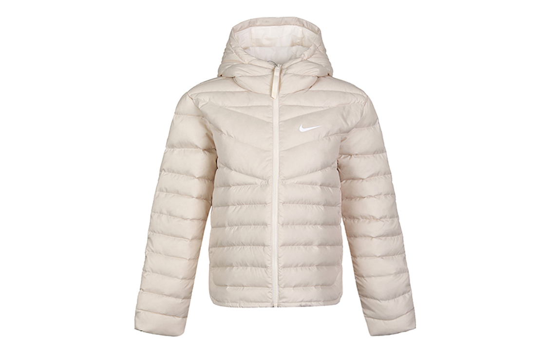 Nike Женская пуховая куртка светло-слоновой кости белый, Light Ivory White — фото 2