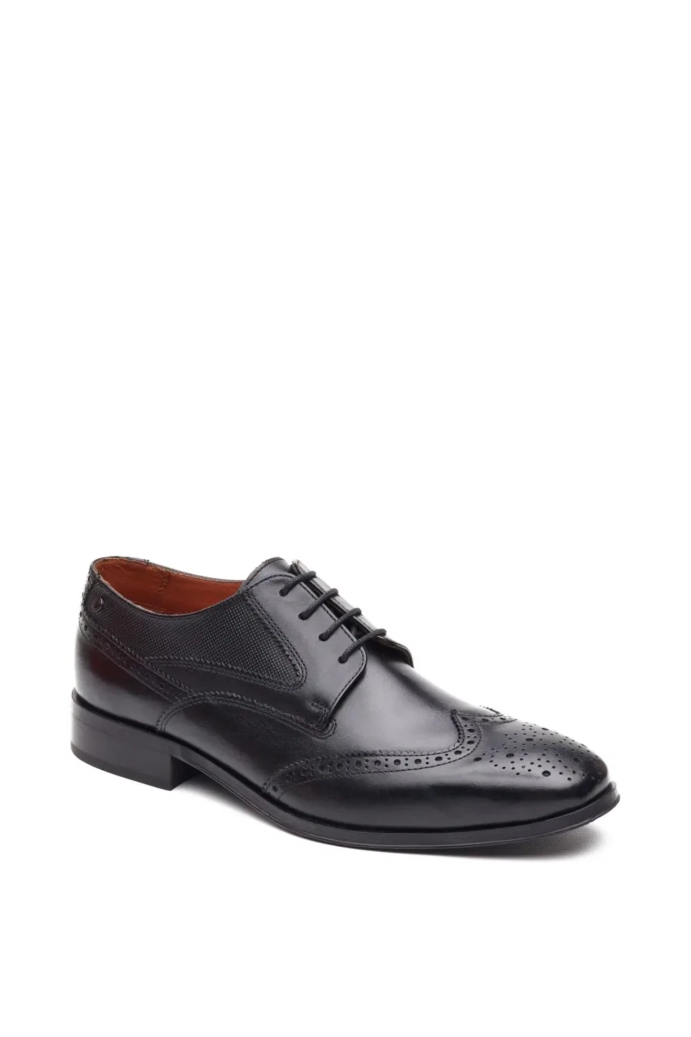 Броги Base London Steeple из гладкой кожи, черный