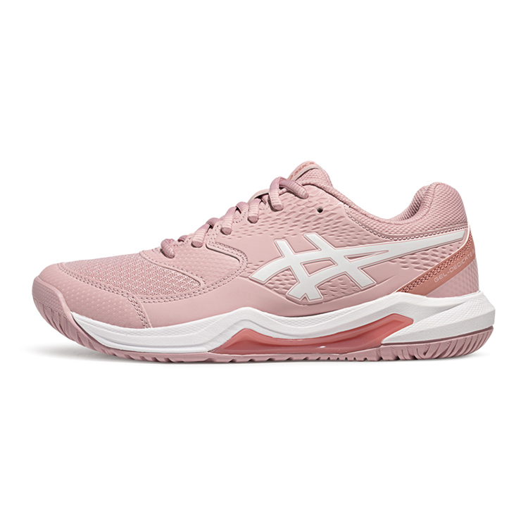 

Gel Dedicate 8 дышащие и нескользящие низкие теннисные туфли для женщин ASICS, розовый/белый
