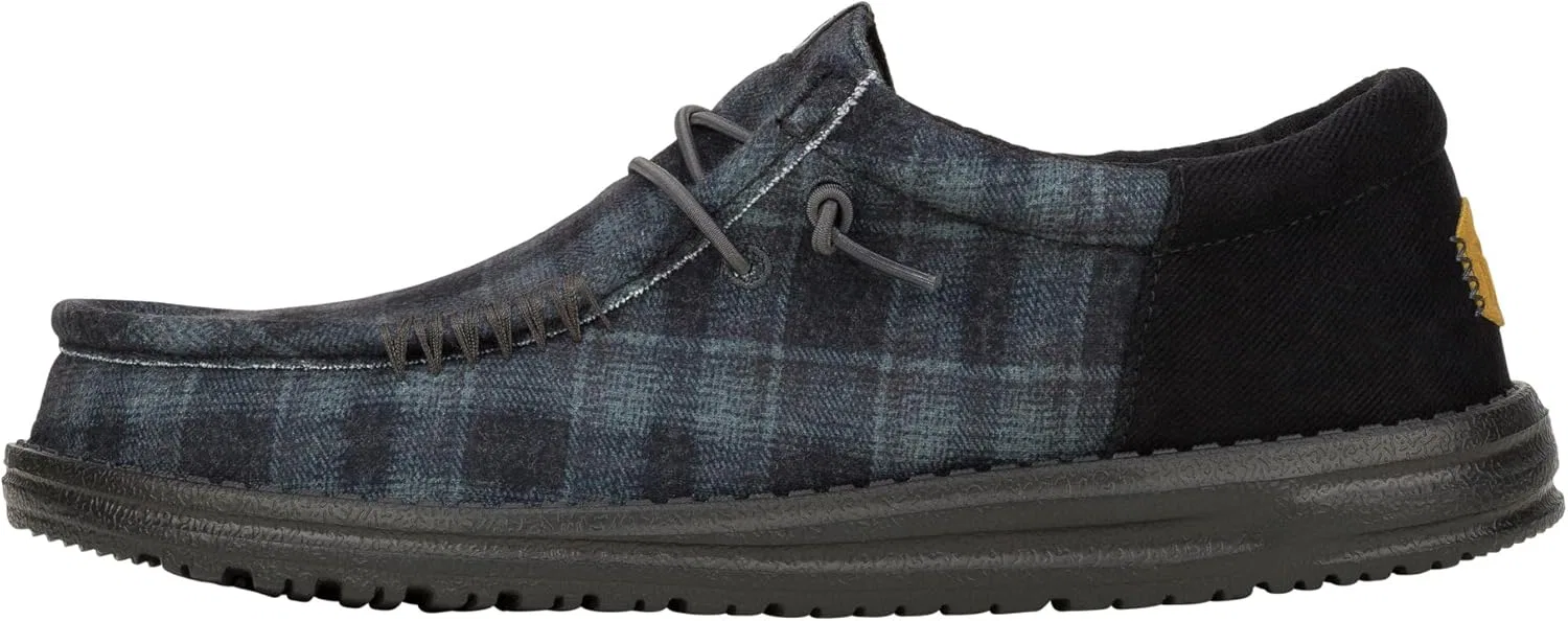 Мужские кроссовки HEYDUDE Wally Funk Waffle, Black Plaid