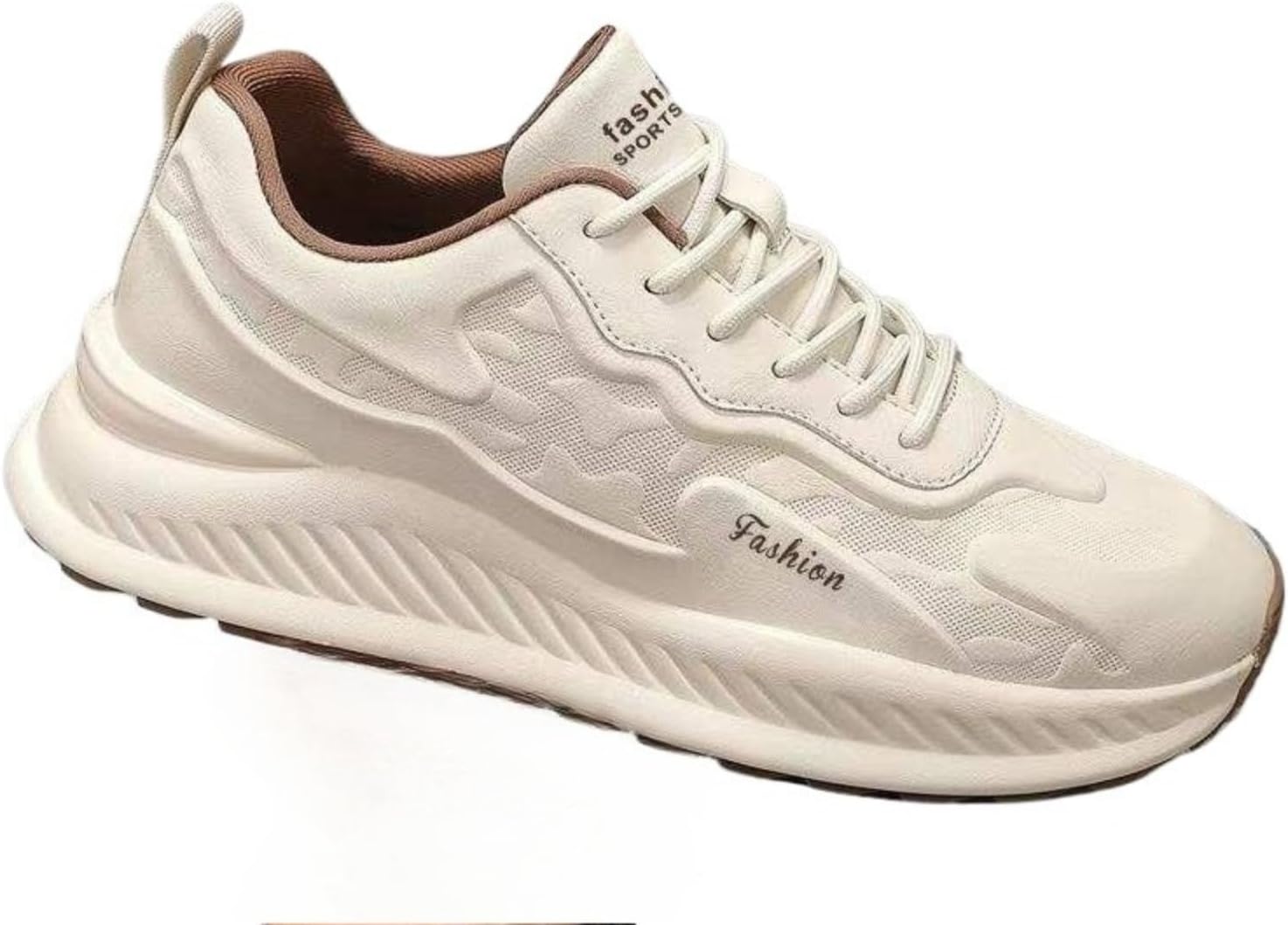 

Мужские кроссовки с массивной подошвой на платформе, повседневная обувь, дышащие «папины» кроссовки для ходьбы, бега и ежедневной носки Azttoztto, бежевый