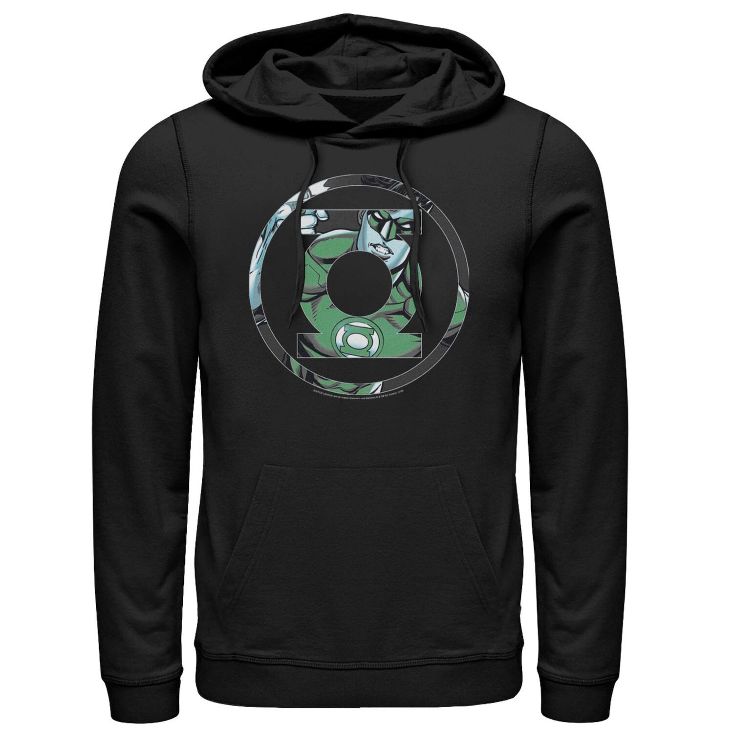 

Мужская толстовка с логотипом DC Comics Green Lantern Face, Black Licensed Character, черный