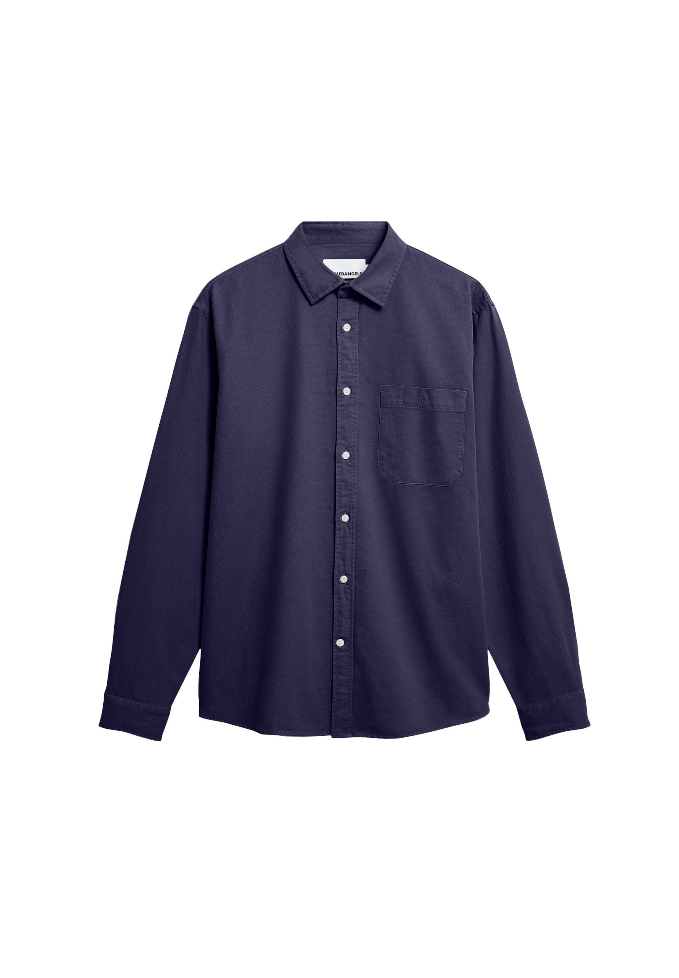 

ARMEDANGELS Рубашка на пуговицах комфортного кроя в темно-синем цвете