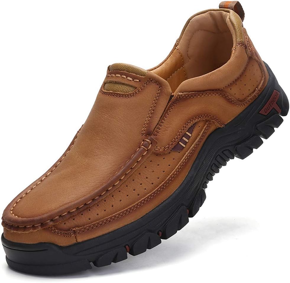 

Мужские прогулочные туфли Venshine из кожи, легкие, дышащие, повседневные лоферы без шнурков, хаки