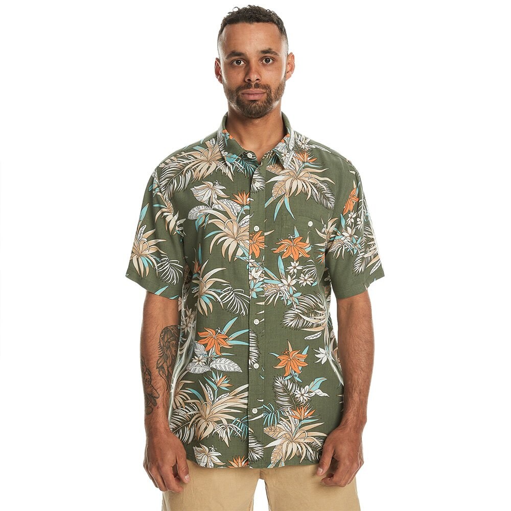 

Рубашка с коротким рукавом Quiksilver Lemnas, зеленый