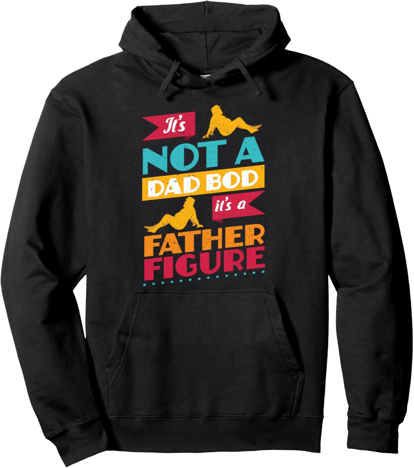 

Забавная ретро-толстовка для мужчин Не папина фигура, черная Happy Father'S Day Ideas And Apparel For Dad