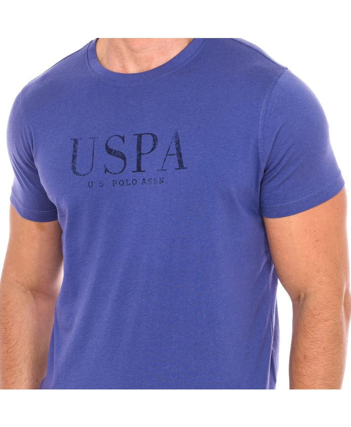 Футболка с короткими рукавами и ребристым воротником. U.S. Polo Assn., фиолетовый — фото 2
