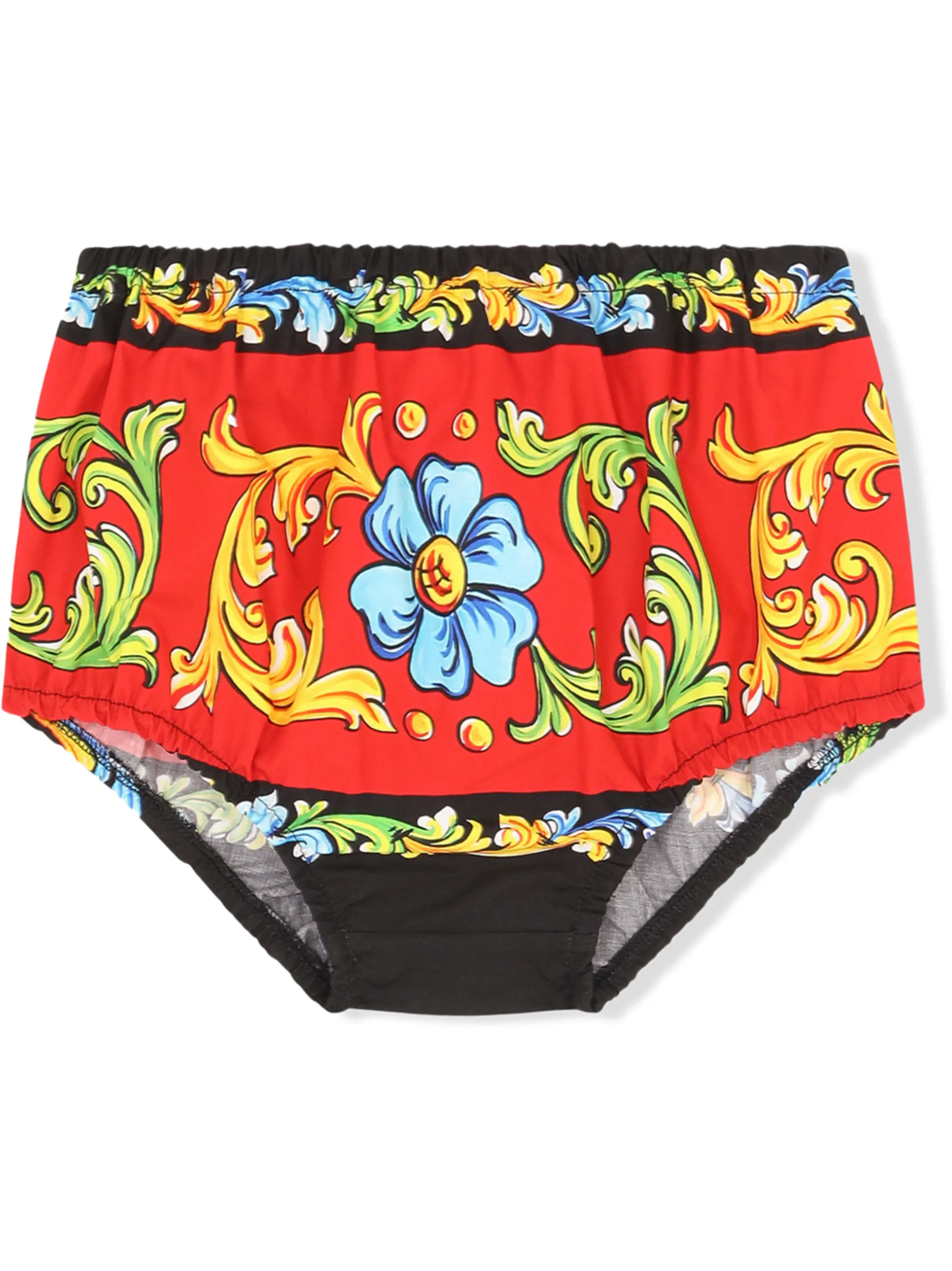 Платье с оборками и принтом Carretto Dolce & Gabbana Kids, красный — фото 3