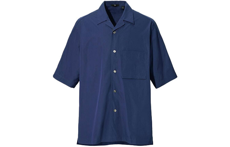 

Рубашка мужская из серии Jil Sander X FW20 Jil Sander, цвет морской волны Uniqlo, цвет Sea Blue