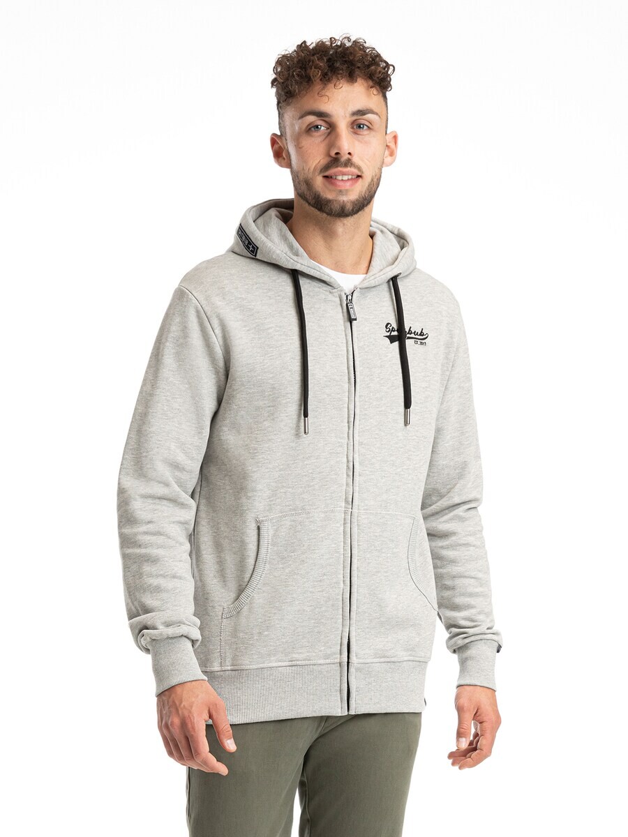 

Худи SPITZBUB Zip-Up Hoodie Kai, цвет mottled grey