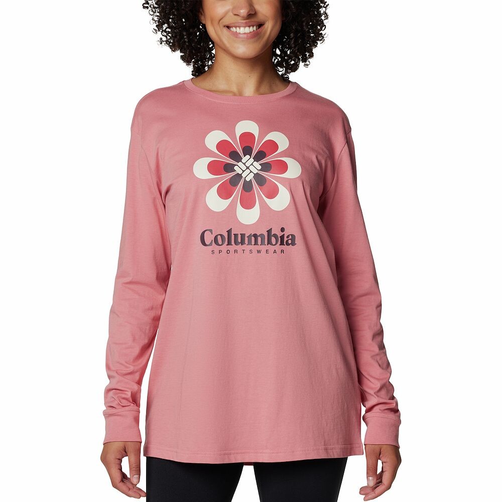 

Женская футболка с длинными рукавами Columbia North Cascades, цвет Pink Agave Groove