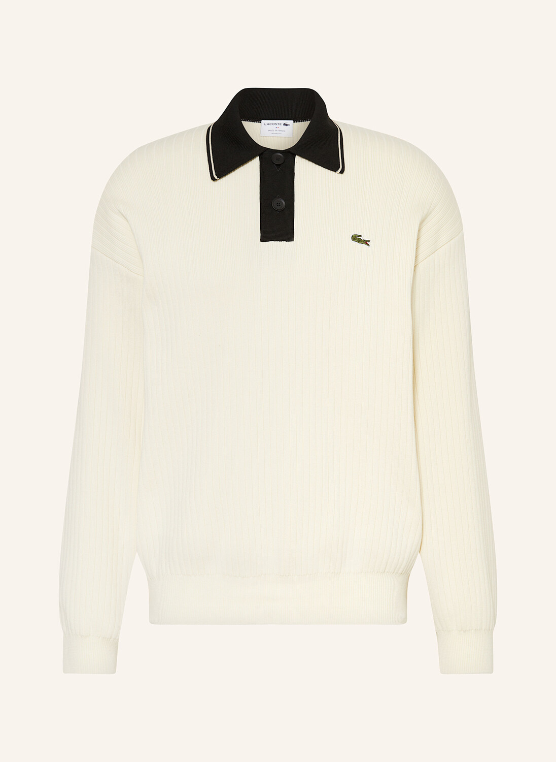 

Вязаная рубашка-поло LACOSTE, цвет CREME/SCHWARZ