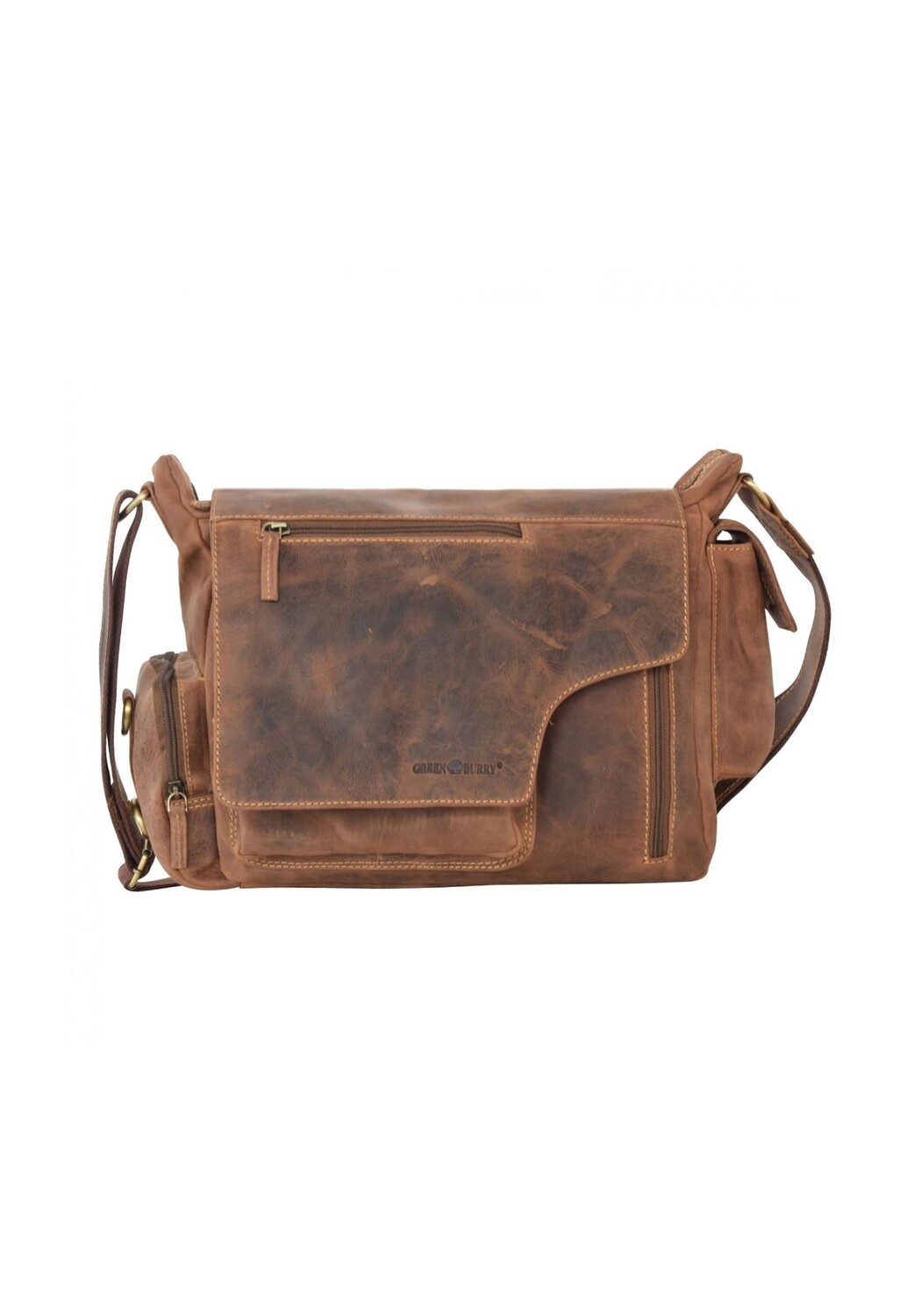 

Vintage Messenger II кожаный 39 см Green Burry, коричневый