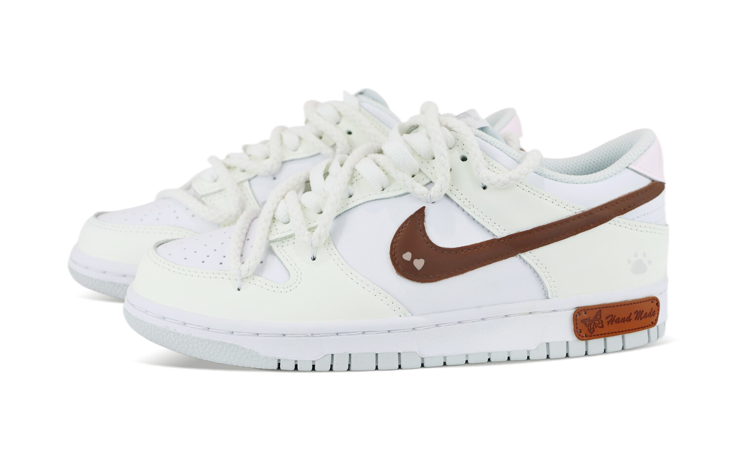 

Кроссовки Nike Dunk Skateboard Shoes Women's Low-Top White Brown