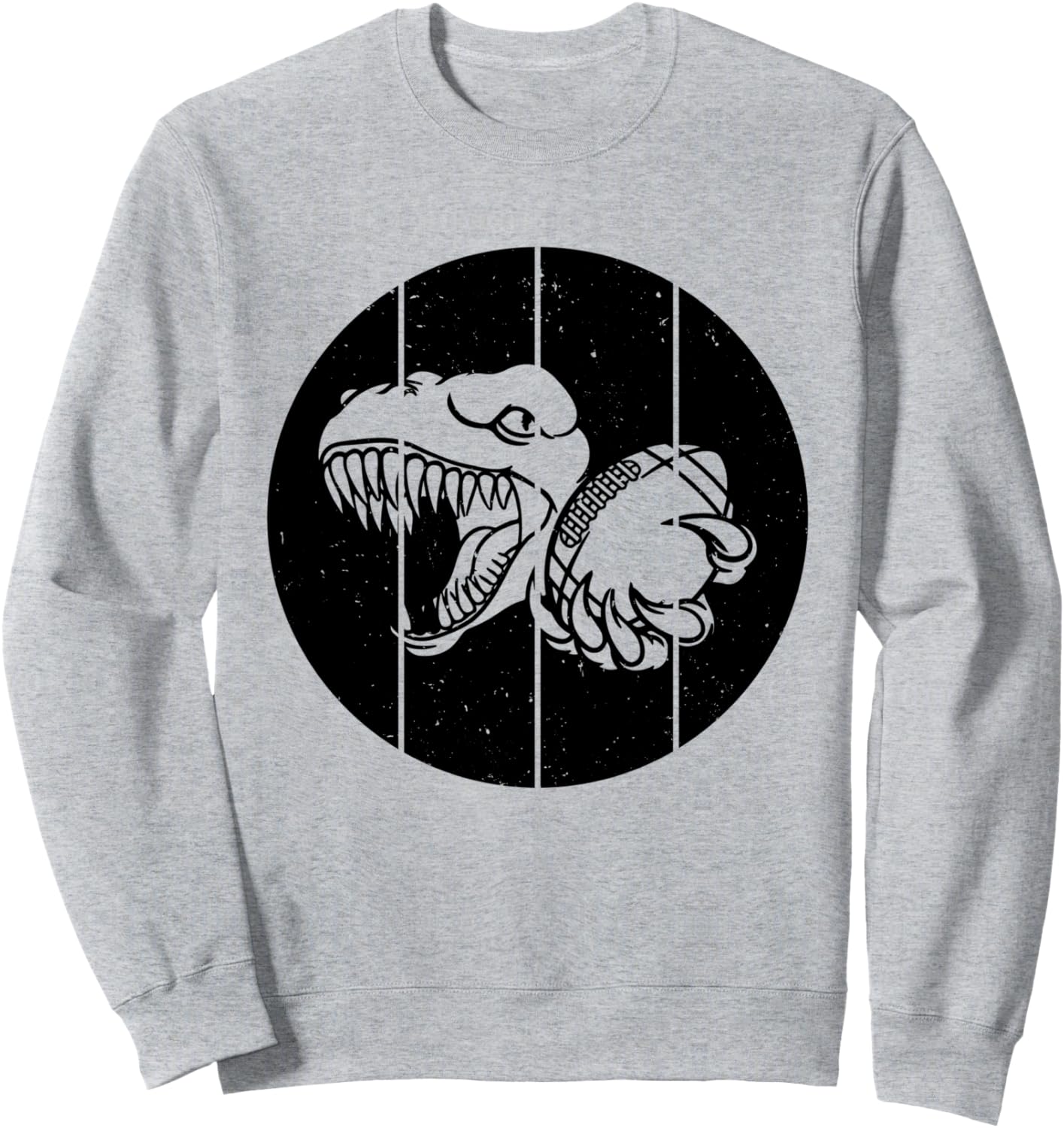 

Толстовка с изображением американского футболиста-динозавра Funny Football Dino, серый