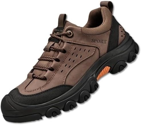 

Нескользящие всесезонные повседневные ботинки для трекинга, путешествий и комфорта на весь день Minlaidian, темно-коричневый