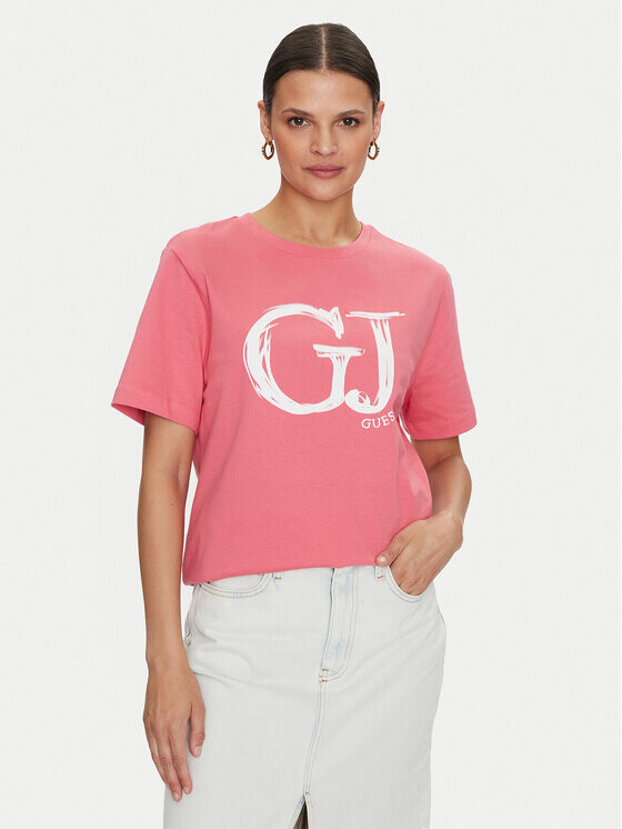 

Футболка стандартного кроя Guess, розовый