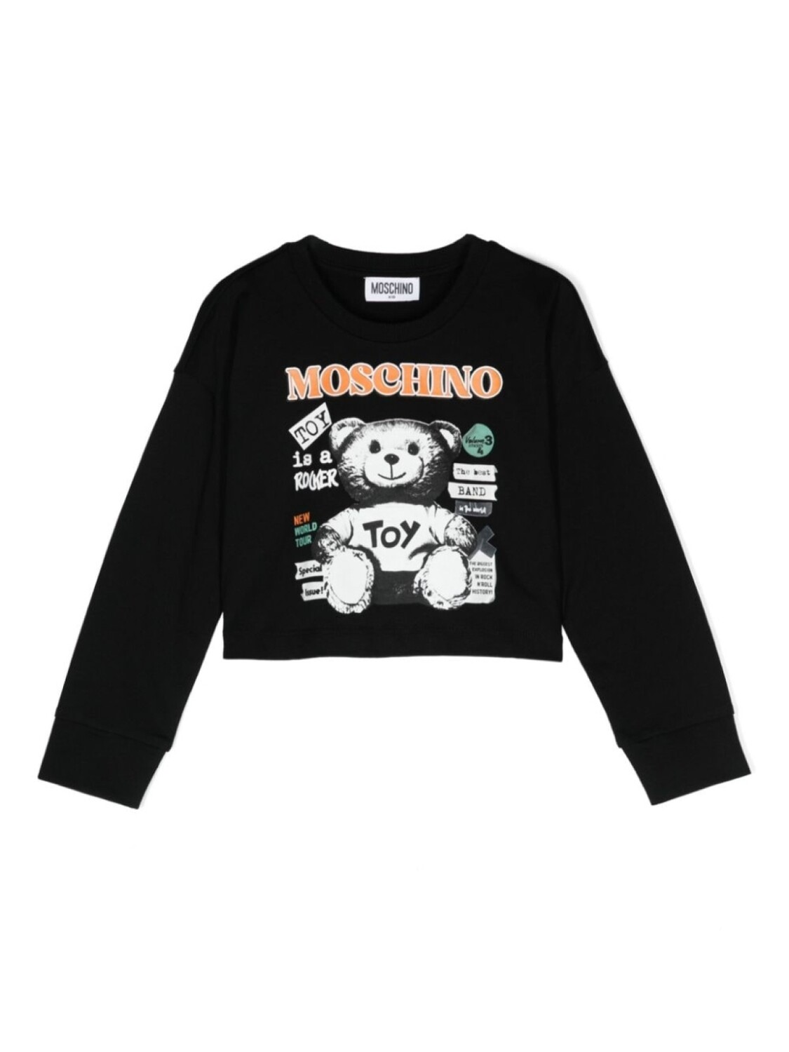 

Moschino Kids укороченный топ Teddy Bear, черный