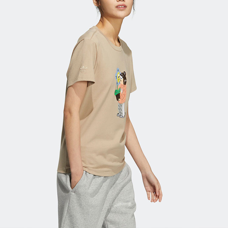Футболка женская хаки Adidas Originals — фото 4