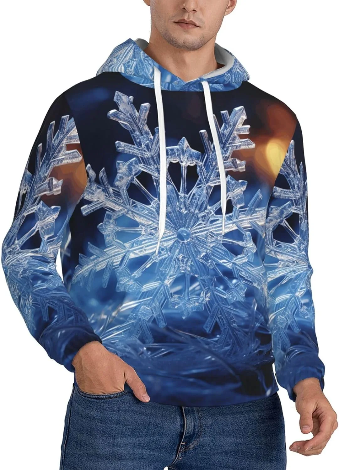 

Мужская флисовая толстовка с капюшоном и карманами HJTRW