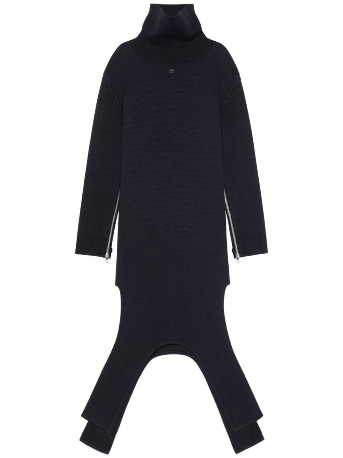 

Courrèges трикотажное платье макси, черный