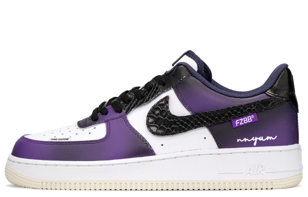 

Кроссовки Nike Air Force 1 Skateboarding Shoes Men Low-top Black/purple, фиолетовый
