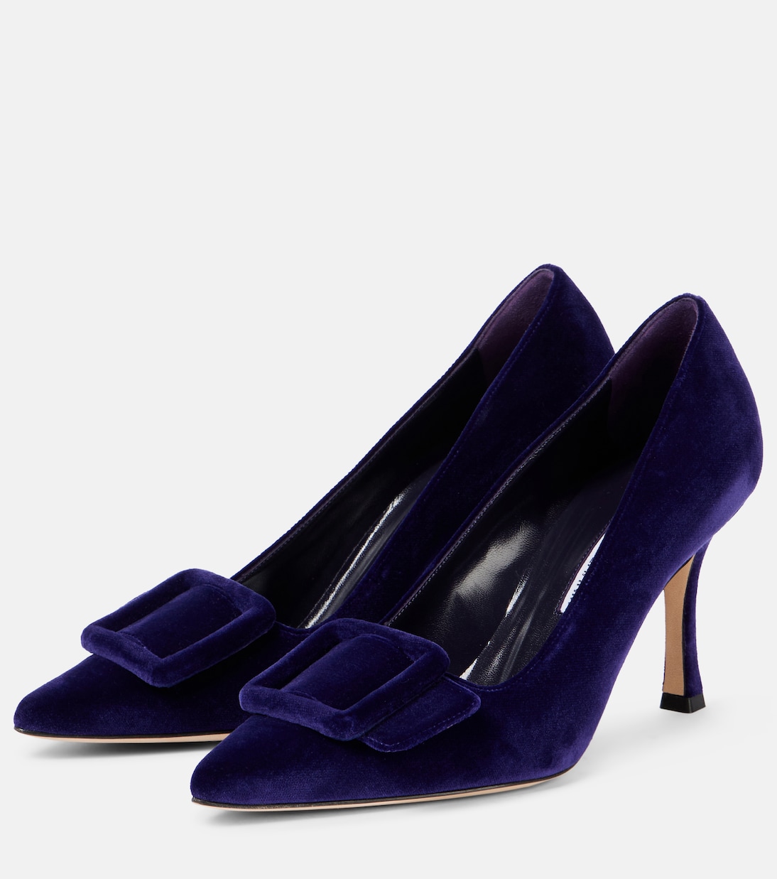 Maysale 90 бархатные туфли-лодочки Manolo Blahnik, 5064 Dpur — фото 4