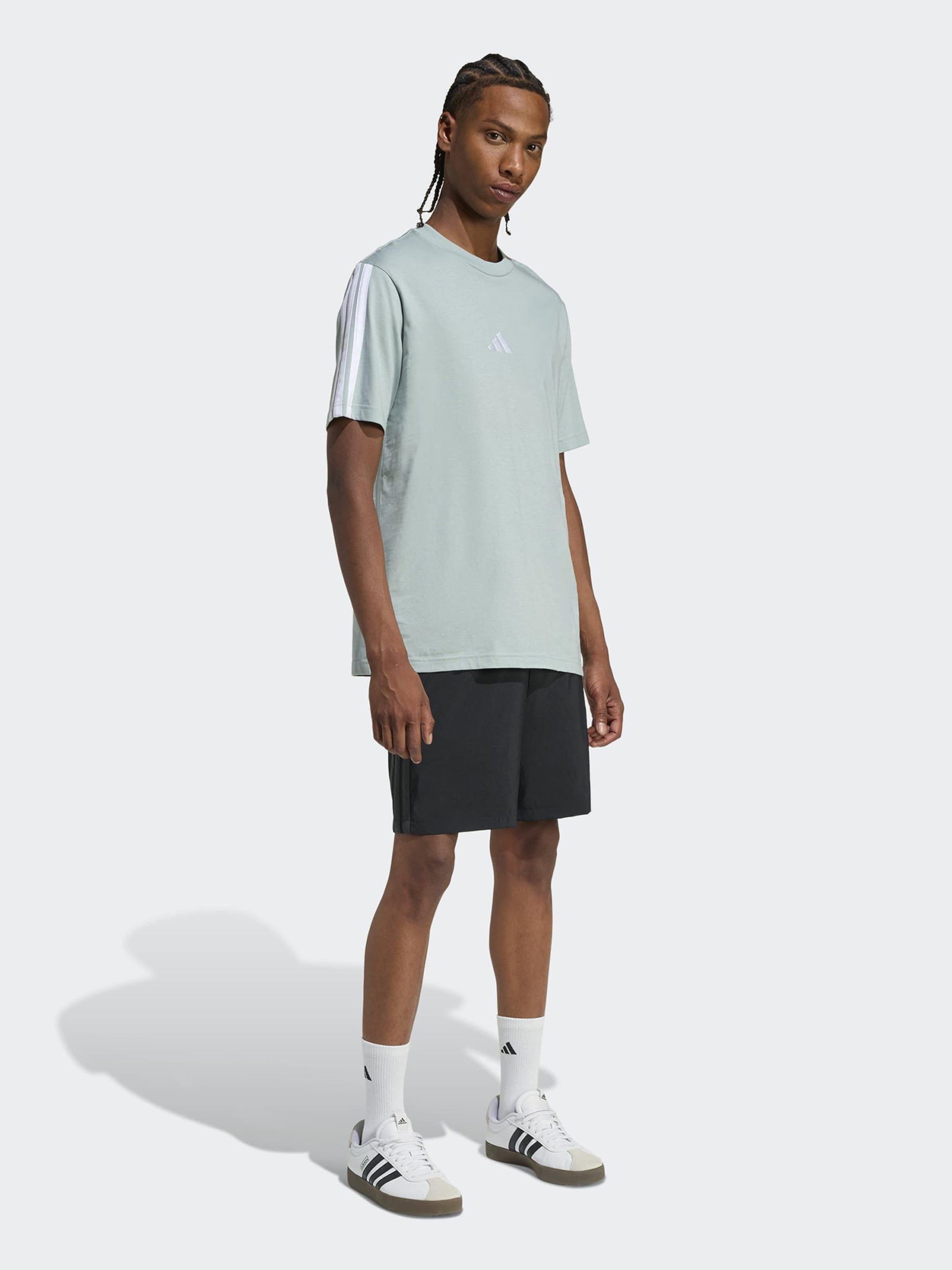 Adidas Sportswear Футболка Performance 'Essentials 3' в пастельно-зеленом цвете — фото 2