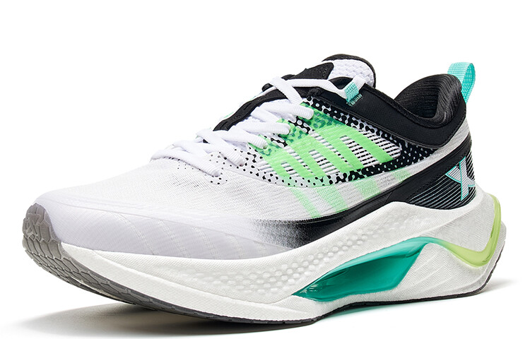 Кроссовки Shadow Engine Pro для бега мужские с низким верхом Cloud White/Core Black/Green Spark Xtep — фото 2