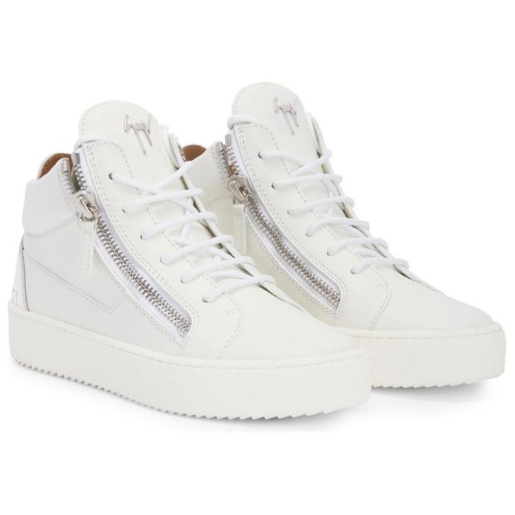Женские белые кроссовки для скейтбординга GZ Kriss Mid-Top Giuseppe Zanotti — фото 3