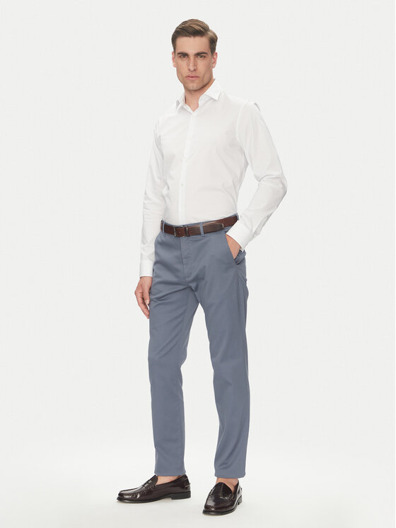 Рубашка облегающего кроя LV019EU005 Calvin Klein, белый — фото 2