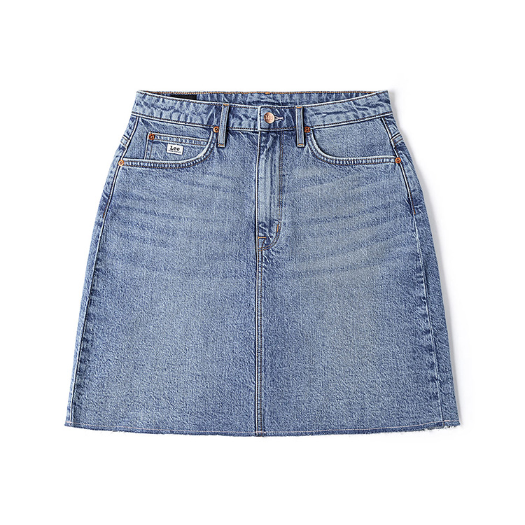 

Джинсовая короткая юбка SS25 для женщин Lee, светло-голубой