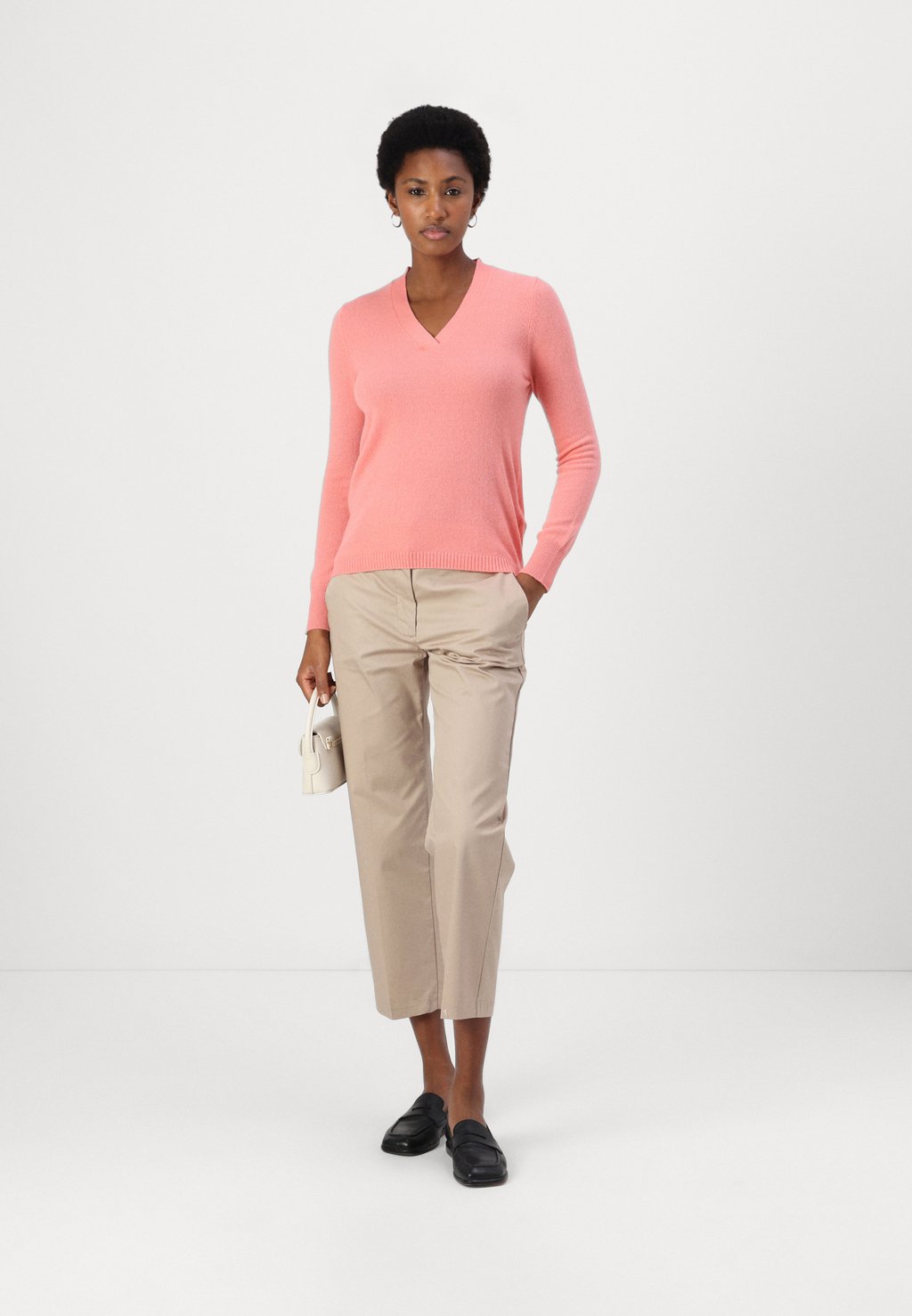 

Джемпер V NECK pure cashmere, бежевый