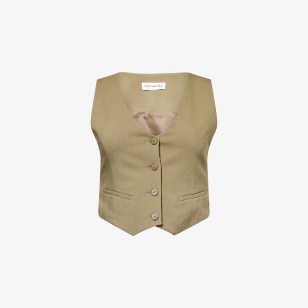 

Жилет плетеный Roma The Frankie Shop, хаки