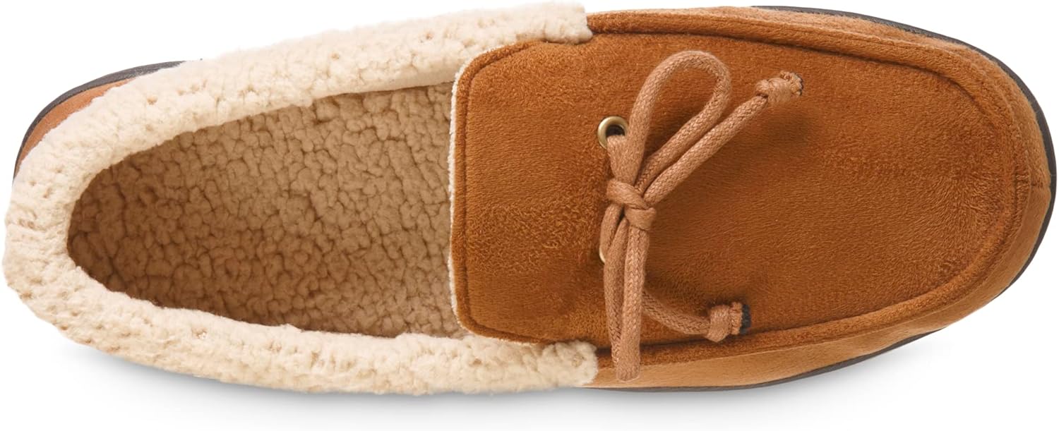 Мужские тапочки Isotoner Indoor/Outdoor Slip-on Vincent из микрофибры с эффектом памяти, Cognac — фото 3